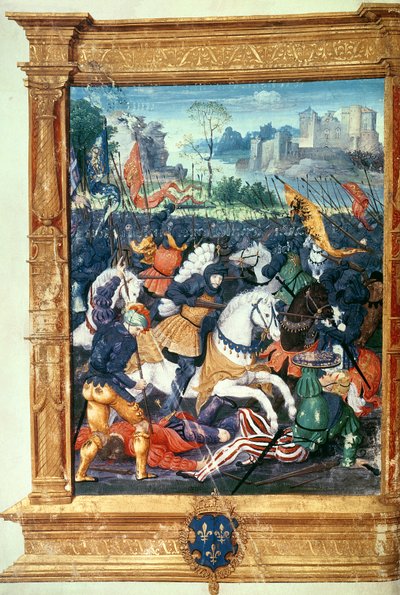 Francois I (1494-1547) bij de Slag van Marignano, 14 september 1515 door French School